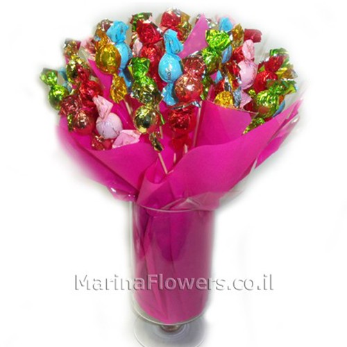 Sweet Bouquet Of 50 Chocolates In a Vase 
