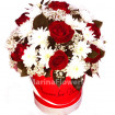 ROSES AND CHRISANTHEMUSMS HAT BOX