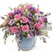  ROSES AND LISIANTHUS HAT BOX