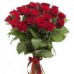 Classic bouquet of red long roses